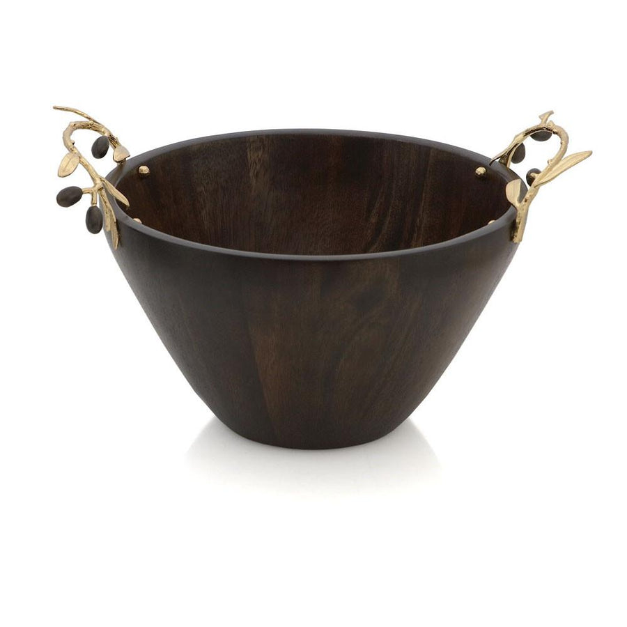Olive Branch Gold Wood Bowl, , Home, Michael Aram, D'Amore Jewelers 