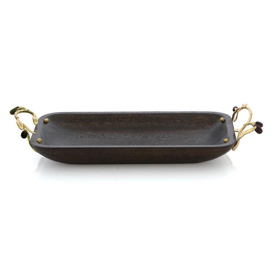 Olive Branch Gold Wood Platter, , Home, Michael Aram, D'Amore Jewelers 